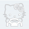 Samolepka na vychytavky-do-auta s mačkou Hello Kitty - čierna, biela Farba: bílá (na tmavé auto) Samolepka na vychytavky-do-auta s mačkou Hello Kitty - čierna, biela Farba: bílá (na tmavé auto)
