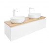Swiss aqua technologies Koupelnová skříňka s krycí deskou SAT B-WAY 119x30x45 cm bílá lesk BWAY120WDOAKU2B Swiss aqua technologies Koupelnová skříňka s krycí deskou SAT B-WAY 119x30x45 cm bílá lesk BWAY120WDOAKU2B