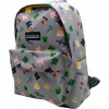 CurePink batoh Minecraft American šedý polyester CurePink batoh Minecraft American šedý polyester