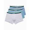Ombre Classic fit men's boxer shorts with decorative elastic waistband - 3-pack mix OM-UNBO šedá L Ombre 5902228133766 Ombre Classic fit men's boxer shorts with decorative elastic waistband - 3-pack mix OM-UNBO šedá L Ombre 5902228133766