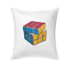 Rubikova kocka kreslená - Vankúš 50x50 - 50x50 - Vrátane výplne ( Biela ) Rubikova kocka kreslená - Vankúš 50x50 - 50x50 - Vrátane výplne ( Biela )