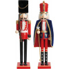 The Twiddlers Vianoční luskáčikovia – kráľ a vojak, sada 2 drevených dekorácií v tradičných farbách, 38 cm The Twiddlers Vianoční luskáčikovia – kráľ a vojak, sada 2 drevených dekorácií v tradičných farbách, 38 cm