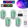 BEZDRÔTOVÁ LED STROBOSKOPOVÁ LAMPA 4 KUSY S DIAĽKOVÝM OVLÁDAČOM USB 8 FARIEB BEZDRÔTOVÁ LED STROBOSKOPOVÁ LAMPA 4 KUSY S DIAĽKOVÝM OVLÁDAČOM USB 8 FARIEB