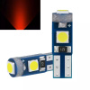 T5 LED žiarovka 3 smd CANBUS červený DC12V T5 LED žiarovka 3 smd CANBUS červený DC12V