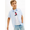 Tommy Hilfiger košeľa detská bavlnená KB0KB09554.128.176.PPY2 modrá 152 Tommy Hilfiger košeľa detská bavlnená KB0KB09554.128.176.PPY2 modrá 152
