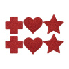 Nipple Cover Set - Cross Star Heart - Red Nipple Cover Set - Cross Star Heart - Red