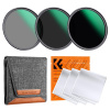 K&F Concept K&F 72MM, 3pcs Professional Lens Filter Kit(ND8+ND64+ND1000)+ Filter Pouch+3pcs*Cleaning Cloths K&F Concept K&F 72MM, 3pcs Professional Lens Filter Kit(ND8+ND64+ND1000)+ Filter Pouch+3pcs*Cleaning Cloths