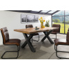 Bighome - METALL Jedálenský stôl mango 220x100x77 prírodný lakovaný / X-nohy antracit lesklý Bighome - METALL Jedálenský stôl mango 220x100x77 prírodný lakovaný / X-nohy antracit lesklý