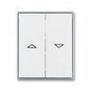 ABB ELEMENT Ovladač 3558E-A00662 04 spínače žaluziového kolébkového, dělený, s potiskem, bílá/ledová šedá ABB ELEMENT Ovladač 3558E-A00662 04 spínače žaluziového kolébkového, dělený, s potiskem, bílá/ledová šedá