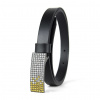 Dámsky kožený opasok SWAROVSKI YELLOW, šírka 2cm, Vyrobené na Slovensku - Čierna Dámsky kožený opasok SWAROVSKI YELLOW, šírka 2cm, Vyrobené na Slovensku - Čierna