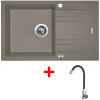 Sinks Linea 780 XC Truffle + Elasta nehrdzavejúca oceľ/čierny Sinks Linea 780 XC Truffle + Elasta nehrdzavejúca oceľ/čierny