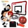 Súprava na basketbal pre deti, mini prenosný kôš, doska na dvere PLAYIO Súprava na basketbal pre deti, mini prenosný kôš, doska na dvere PLAYIO