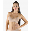 GINA Dámska športová podprsenka bez kostíc s vycpávkami | 07020P - béžová, L/XL GINA Dámska športová podprsenka bez kostíc s vycpávkami | 07020P - béžová, L/XL