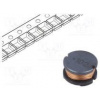 Tlmivka drôtový SMD 1mH 230mA ±10% Q 30 Ø 10mm H 6mm 3,1Ω Tlmivka drôtový SMD 1mH 230mA ±10% Q 30 Ø 10mm H 6mm 3,1Ω
