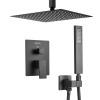 Vevor Sprchový set 12-inch(30.5cm) štvorc. hlavica+ručná mosadz matná čierna THBAZDPHSZHYBX4TV001V0 Vevor Sprchový set 12-inch(30.5cm) štvorc. hlavica+ručná mosadz matná čierna THBAZDPHSZHYBX4TV001V0