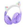 Slúchadlá Hoco Wireless Bluetooth Headphones W42 Cat Ear Purple Grape Slúchadlá Hoco Wireless Bluetooth Headphones W42 Cat Ear Purple Grape