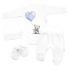 Baby Nellys Sada do porodnice pro miminko 4D Teddy Love – bílá/modrá, vel. 62 11886003 Baby Nellys Sada do porodnice pro miminko 4D Teddy Love – bílá/modrá, vel. 62 11886003