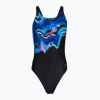 Dámske jednodielne plavky Speedo Placement Printed Leaderback canyon ombre/black Dámske jednodielne plavky Speedo Placement Printed Leaderback canyon ombre/black