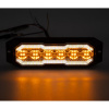 Obrysové biele LED svetlo 12V / 24V - s výstražným oranžovým LED predátorom ECE R65 (129x40x15mm) Obrysové biele LED svetlo 12V / 24V - s výstražným oranžovým LED predátorom ECE R65 (129x40x15mm)