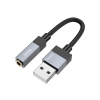 HOCO AUX adaptér / prepínač - USB-A na Jack 3,5 mm - čierny HOCO AUX adaptér / prepínač - USB-A na Jack 3,5 mm - čierny