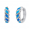 Stříbrné náušnice kruhy Any s modrým syntetickým opálem JJJ1663EOB Stříbrné náušnice kruhy Any s modrým syntetickým opálem JJJ1663EOB