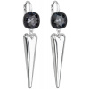Strieborné visiace náušnice s čiernymi kryštálmi Swarovski 31243.3 Strieborné visiace náušnice s čiernymi kryštálmi Swarovski 31243.3