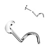 Titánový piercing do nosa - mesiac Velikost piercingu: 1 mm x 6 mm Titánový piercing do nosa - mesiac Velikost piercingu: 1 mm x 6 mm