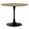 Kondela Jedálenský stôl, okrúhly, dub/čierna, priemer 110 cm, REVENTON NEW Kondela Jedálenský stôl, okrúhly, dub/čierna, priemer 110 cm, REVENTON NEW
