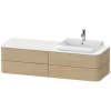 DURAVIT Happy D.2 Plus závesná skrinka pod umývadlo pod dosku (umývadlo vpravo), 4 zásuvky, 1600 x 550 x 408 mm, dub Mediterrane, HP4973R7171 DURAVIT Happy D.2 Plus závesná skrinka pod umývadlo pod dosku (umývadlo vpravo), 4 zásuvky, 1600 x 550 x 408 mm, dub Mediterrane, HP4973R7171