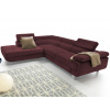Rohová sedacia súprava Lotos, vínovo červená látka, ľavý roh Rohová sedacia súprava Lotos, vínovo červená látka, ľavý roh