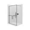 CERANO - Sprchová zástena Walk-in Moreli Ľ/P + polička/držiak na uteráky - čierna matná, transparentné sklo - 160x200 cm CERANO - Sprchová zástena Walk-in Moreli Ľ/P + polička/držiak na uteráky - čierna matná, transparentné sklo - 160x200 cm