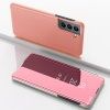 Knižkové puzdro Electroplating Mirror na Samsung Galaxy S22 Plus 5G - Ružovozlatá Knižkové puzdro Electroplating Mirror na Samsung Galaxy S22 Plus 5G - Ružovozlatá