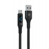 Sturdo USB-A USB-C 2m 3A pletený čierny 27W Kabel Sturdo USB-A USB-C 2m 3A pletený čierny 27W Kabel