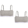 Calvin Klein UNLINED BRALETTE 2PK sivá,biela Dámska podprsenka XS Calvin Klein UNLINED BRALETTE 2PK sivá,biela Dámska podprsenka XS