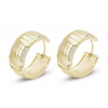 biju biju Pozlátené náušnice 14K krúžok, ozdobený prierezmi a zirkónmi 1002695 biju biju Pozlátené náušnice 14K krúžok, ozdobený prierezmi a zirkónmi 1002695