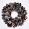 DECOLED Veniec z borovicových šišiek a červených bobúľ, priemer 35 cm DECOLED Veniec z borovicových šišiek a červených bobúľ, priemer 35 cm