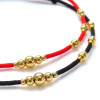 Náramok šnúrkový zlaté koráliky - farba na výber Náramok šnúrkový zlaté koráliky - farba na výber