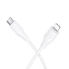 Silicone Cable USB A to Lightning Hoco 27W 1 M X124 White Silicone Cable USB A to Lightning Hoco 27W 1 M X124 White