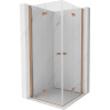 Mexen Mist-F Duo, skladací sprchový kút 90 x 90 cm, priehľadný, brúsená meď - 8A6-090L-090P-65-00 Mexen Mist-F Duo, skladací sprchový kút 90 x 90 cm, priehľadný, brúsená meď - 8A6-090L-090P-65-00