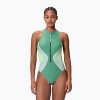 Dámske jednodielne plavky Speedo Ocean Flex Zip fortune green/pale clover Dámske jednodielne plavky Speedo Ocean Flex Zip fortune green/pale clover