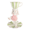 Clayre & Eef Figúrka zajac so šálkou 24cm Clayre & Eef Figúrka zajac so šálkou 24cm