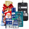 Gillette Mach3 strojček + hlavice 2ks + gél na holenie 75 ml + kozmetická taštička Gillette Mach3 strojček + hlavice 2ks + gél na holenie 75 ml + kozmetická taštička