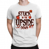 Stuck in the upside down pre fanúšikov seriálu Stranger Things - pánske tričko s potlačou - Tričkový | XS | Biela | Pánske tričko Stuck in the upside down pre fanúšikov seriálu Stranger Things - pánske tričko s potlačou - Tričkový | XS | Biela | Pánske tričko