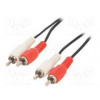 Kabel RCA vidlice x2,z obou stran 1,8m černá Kabel RCA vidlice x2,z obou stran 1,8m černá