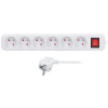 Solight PP70 1,5m 6 zásuviek vypínač bílý Solight PP70 1,5m 6 zásuviek vypínač bílý