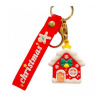 Vianočný prívesok na kľúče s karabínou – motív perníkového domčeka BRL344 Vianočný prívesok na kľúče s karabínou – motív perníkového domčeka BRL344