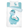 Detské bavlnené obliečky do postieľky Dino modré Detské bavlnené obliečky do postieľky Dino modré