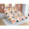 Bellatex Povlečení bavlna, Půlkruh oranžová - 200x220, 2ks 70x90 cm Bellatex Povlečení bavlna, Půlkruh oranžová - 200x220, 2ks 70x90 cm