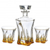 Aurum Crystal Cooper Whiskey set Amber (1+2ks) (8629) Aurum Crystal Cooper Whiskey set Amber (1+2ks) (8629)