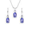Set šperkov z bieleho zlata s tanzanitmi a diamantmi KLENOTA S0360752 Set šperkov z bieleho zlata s tanzanitmi a diamantmi KLENOTA S0360752